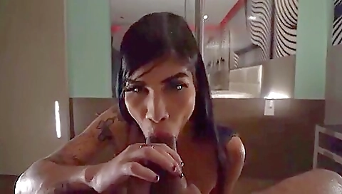 Brunette hottie with big ass gets her ass penetrated