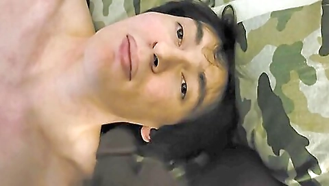 Black guy takes cumshot on an ebony babe in uniform