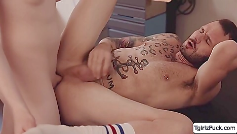 Blonde masseuse gets her tight ass licked and fucked