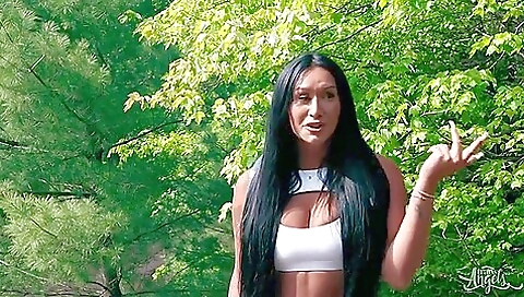 Latina slut plays with her pussy and gets a dick in her ass