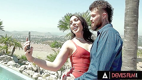 Brunette loves anal sex with a large cock doggy style