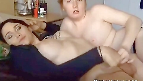 horny blonde and brunette fucking in a homemade rimming clip