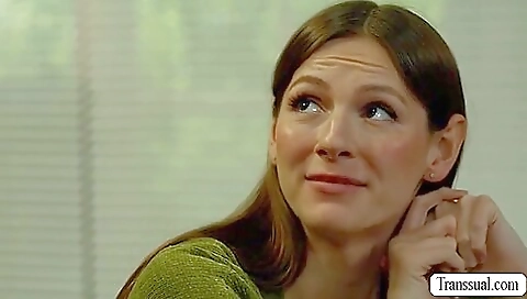 He is fucking a big tits shemale in the ass and pussy